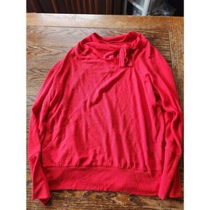 Nom Lou red tie neck  Maternity Sweater sz Medium